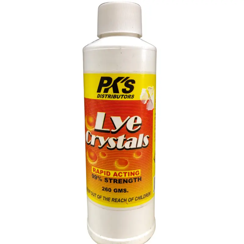 Pks Distributors Lye Crystals – 260G Industrial-Strength Cleaner For Grease, Mildew, Moss, And Concrete Stains 1
