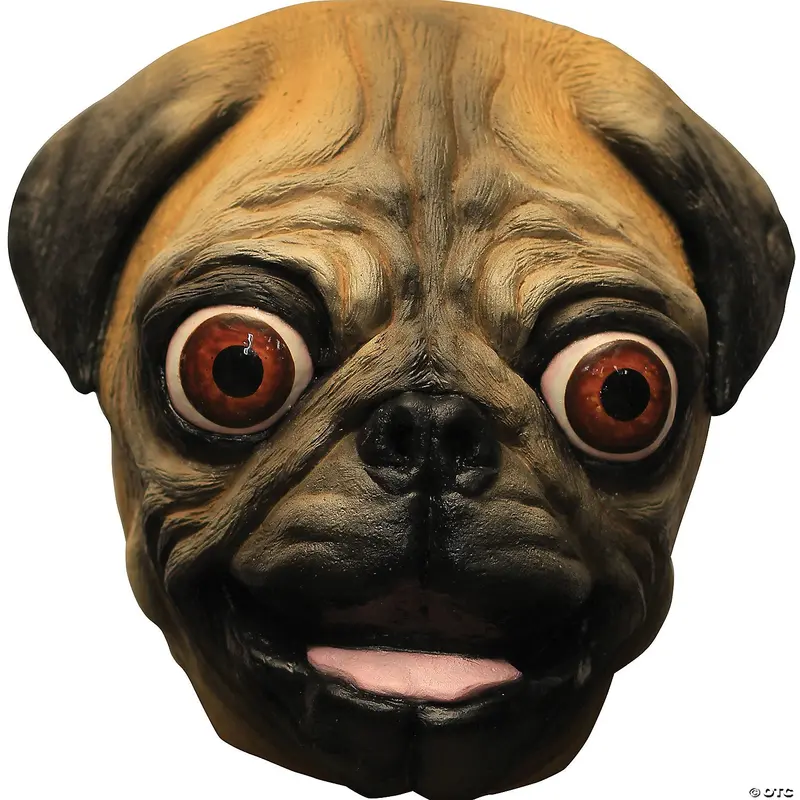 Playful Yet Uncanny Pug Animal Mask For Adults 1