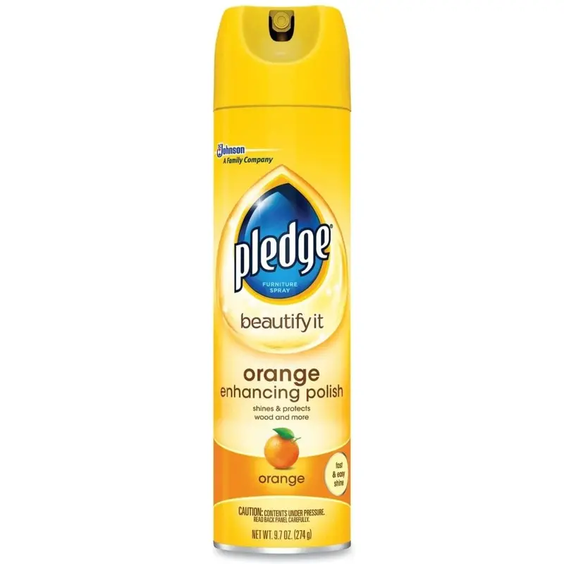 Pledge Enhancing Orange Polish – 274 G Dust-Repellent Furniture Shine Restorer 1