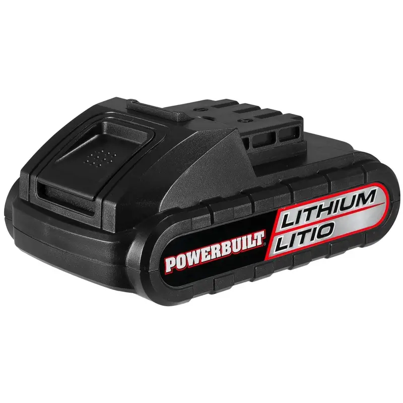 Powerbuilt 20V Lithium-Ion Replacement Battery – Compatible With Cordless Drills & Power Tools 1