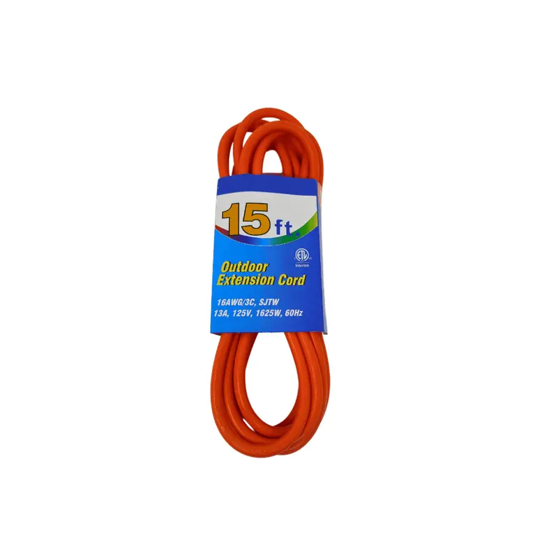 Powerlink 15-Foot Outdoor Extension Cord – Orange Sjtw 16Awg, Etl-Certified, 13A Rated 1