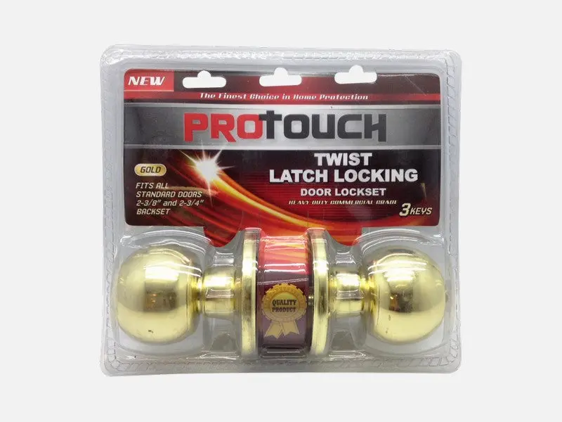 Protouch Twist-Latch Entrance Door Knob – Interior Locking Handle Set 1