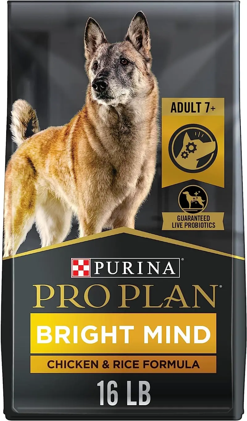 Purina Pro Plan Bright Mind Senior Dry Dog Food – Chicken & Rice Formula (16 Lb) 1