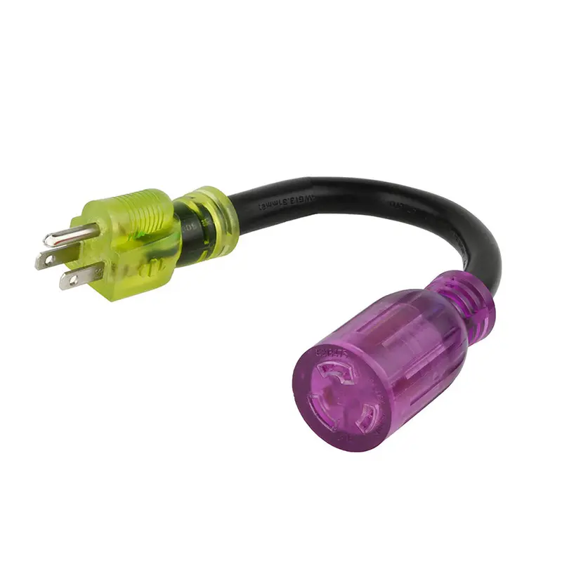 Reliance Ac1522 15A 125V Color-Identified Adapter: 5-15 Plug To L5-20 Receptacle 1