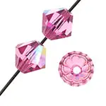 Rose Aurora Borealis Czech Crystal Rondell Beads – Preciosa 451-69-302 1