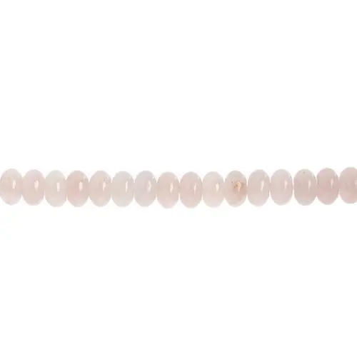 Rose Quartz Rondell Beads (5X8Mm) – Soft Pink Natural Gemstone Beads For Charm Bracelets 1