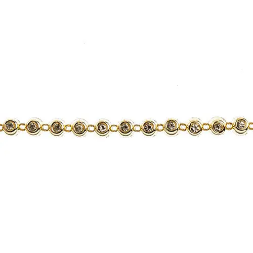 Round Plastic Trim With Single Stone Accent – 5 Yards, 8Mm 1