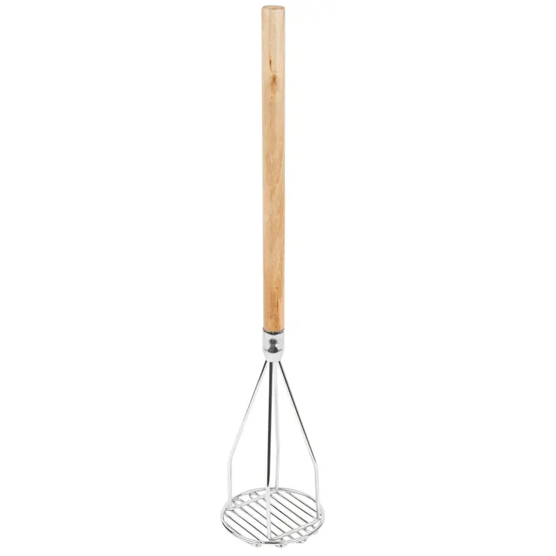Royal Industries Round-Base Potato Masher – Ergonomic 24-Inch Chrome Design For High-Volume Kitchens (Roy Pm Rd 24) 1