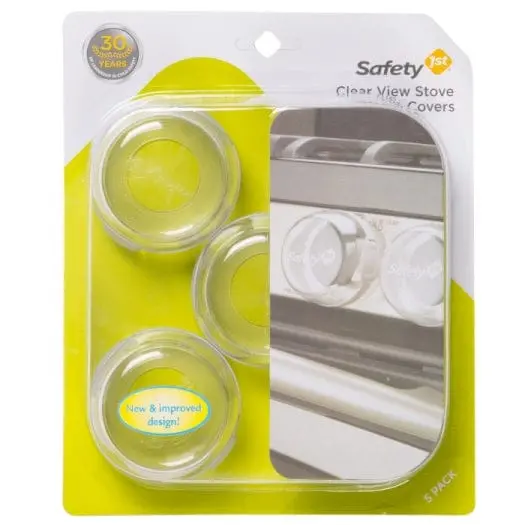 Safety 1St Clear View Stove Knob Covers (5-Pack) – Transparent Safety Guards For Childproofing 1