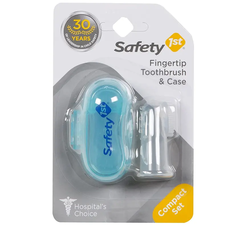 Safety 1St Fingertip Toothbrush With Travel Case – Gentle Gum Massage & Early Teeth Cleaning For Babies 1