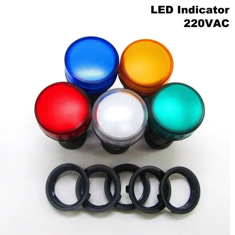 Schneider Xb2Bvm4Lc Push Button Indicator – 220Vac Led Signal Light, Multiple Color Choices 1
