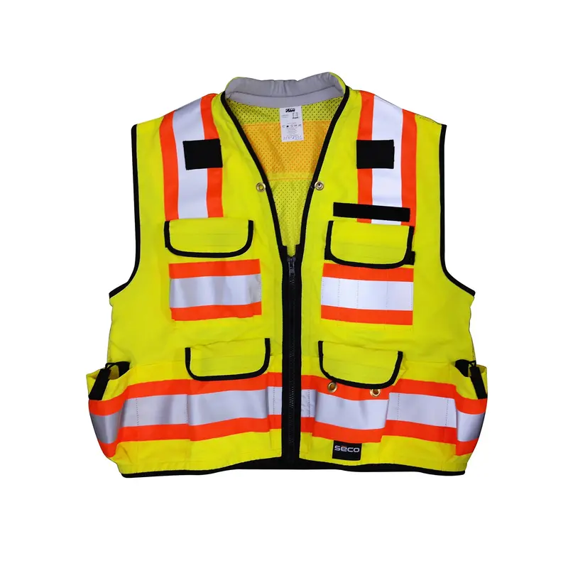Seco Ansi Class 2 Survey Vest – Fluorescent Yellow High-Visibility Safety Gear 1