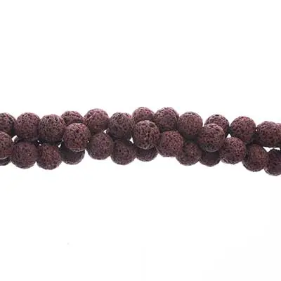 Sedona Red Lava Stone Beads – 8-Inch Single Strand, Natural Volcanic Rock 2