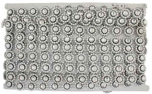 Silver Flower-Shaped Plastic Trim – Diamond-Cut, 15Mm 1