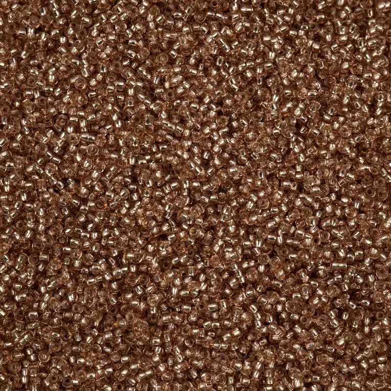 Silver-Lined Brown Dyed Solgel Czech Seed Beads – 11/0 Cut, 13G Vial 1