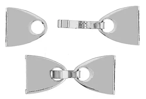 Silver-Tone Triangle Clasps – 28×12Mm, Lead- And Nickel-Free 1