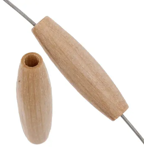 Slim Oval Wooden Beads – 4.5×16Mm, Pack Of 100 Craft Beads 1