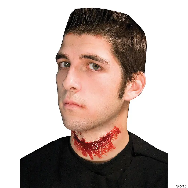 Slit-Throat Injury Prosthetic For Horror Makeup 1