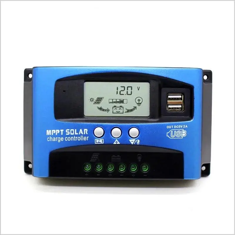 Smart Mppt Solar Charge Controller – Auto-Detect 12V/24V, 30A–100A, Lcd & Dual Usb 1