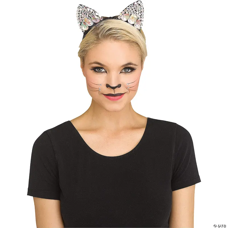 Sparkling Rhinestone Cat Ear Headband 1