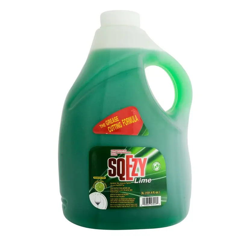 Sqezy Lime-Scented Dishwashing Liquid – 3 L Natural Citrus Cleaning Solution 1