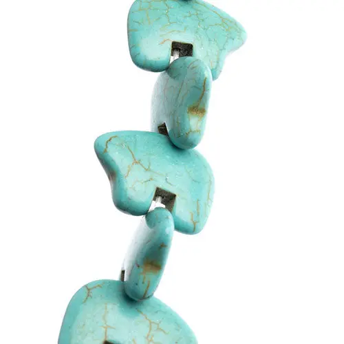 Stabilized Chinese Turquoise Bear Bead Strand – 8-Inch Durable Design 1