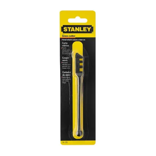 Stanley Professional Glass Cutter – 130Mm (5 1/8") Overall Length, Precision Tungsten Carbide Wheel (Model 14-125) 1