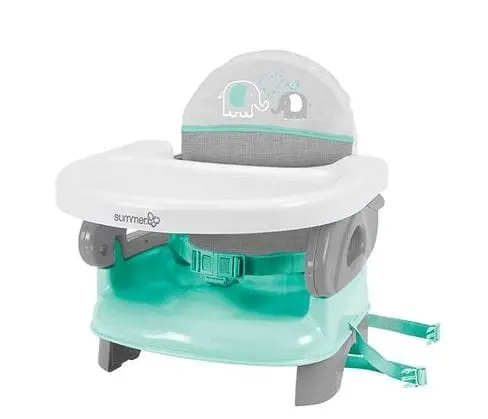 Summer Infant Deluxe Comfort Booster Seat – Elephant-Themed Portable Eating Aid For Toddlers (Home & Travel) 1