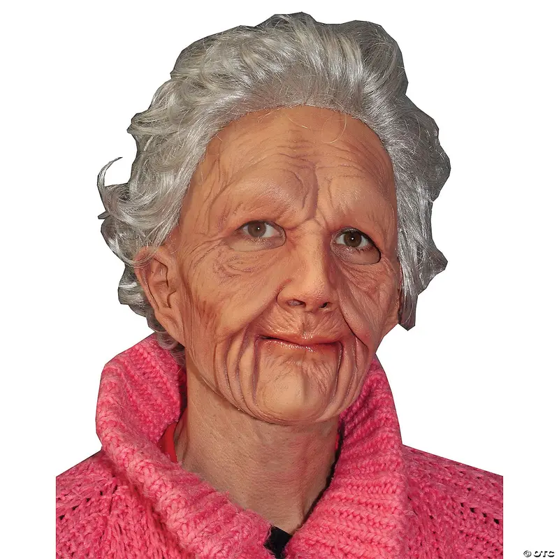 Supersoft Elderly Woman Latex Halloween Mask 1