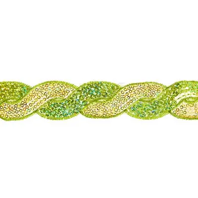 Swirl-Design Sequin Trimming – Organic Wave Pattern, Metallic Luster 7