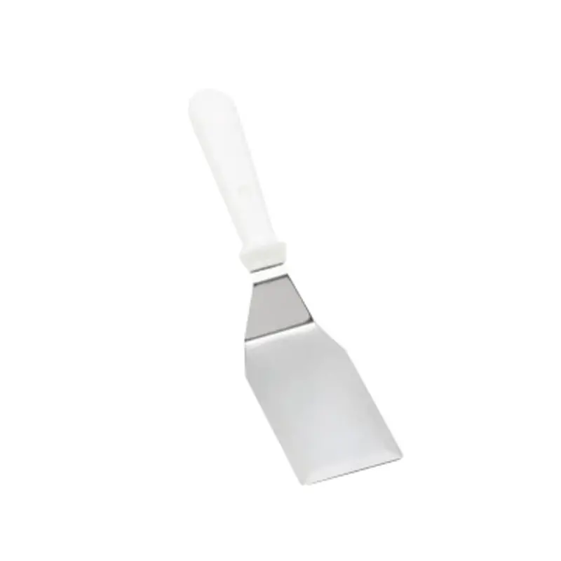 Tablecraft 11.5-Inch Stainless Steel Turner – Square Blade With White Polypropylene Handle (Model: 251W) 1