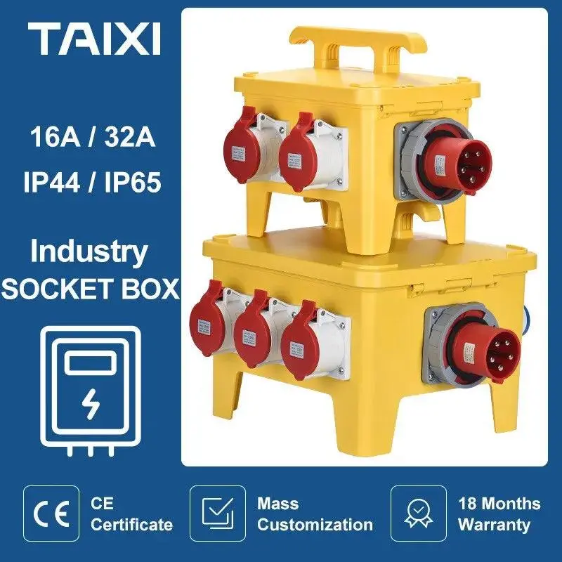 Taixi Weatherproof Mobile Socket Enclosure With Built-In Mcb And Rcbo For Field Applications 1