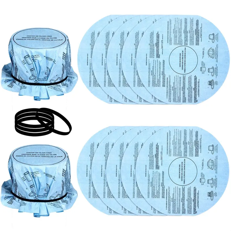 Tegeme Vf2002 Wet/Dry Vacuum Filter Kit – 10 Reusable Dry Disc Filters + 4 Retaining Bands For 5-Gallon+ Shop-Vac Models 1