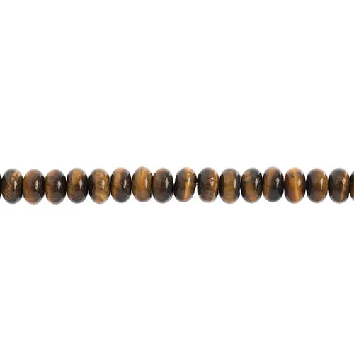 Tiger Eye Rondell Beads (5X8Mm) – Earth-Toned Natural Gemstone Beads For Bracelets 1