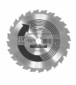 Timberline 7-1/4" × 24T Carbide-Tipped Circular Saw Blade – Bulk Pack 1