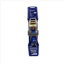 Toolcraft 1-Inch X 5-Meter Polyester Ratchet Tie-Down Strap – Enamelled Housing With Dual-Coated S-Hooks – Tc0887 1