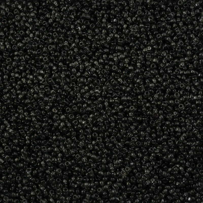 Transparent Grey Square-Hole Czech Seed Beads – 23G Vial, Size 11/0 1