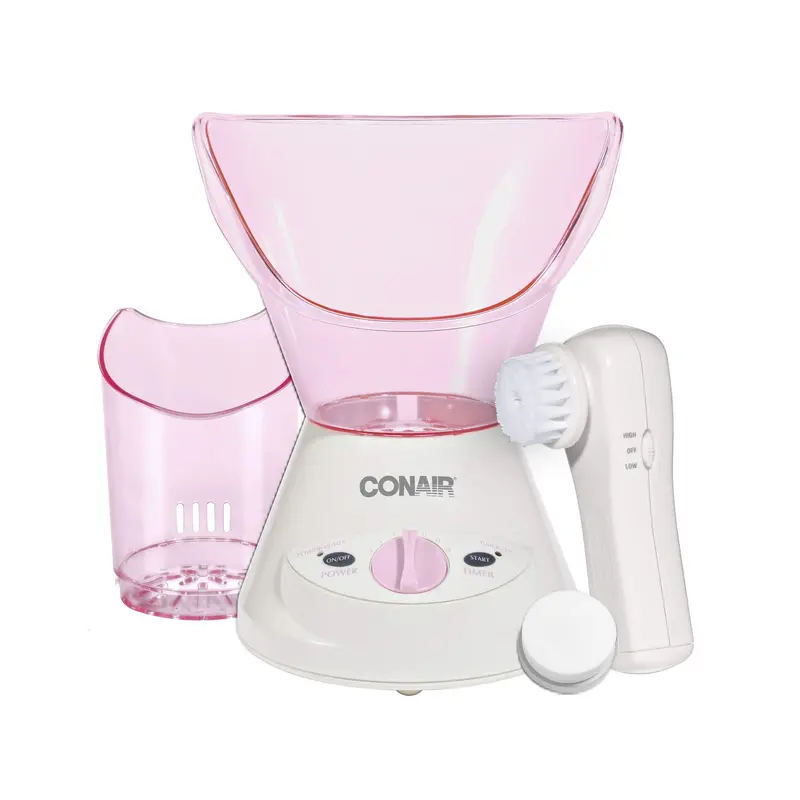 True Glow By Conair Facial Steamer – Gentle Warm Mist With Rotating Cleansing Brush For Deep Pore Care 1