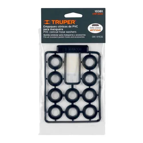 Truper Rubber Hose Washer Set – Reinforced Sealing Gaskets For Leak-Free Connections 1