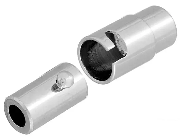 Twist-Lock Tube Magnetic Clasp – 15Mm, Lead-Free & Nickel-Free (Single Unit) 1