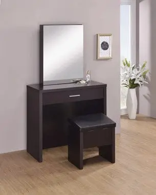 Two-Piece Lift-Top Vanity Set With Matching Stool – Modern Bedroom Furniture Combo – 300289/300290 1
