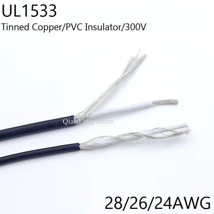 Ul1533 1-Meter Single-Core Shielded Signal Wire – 24–28Awg Copper Cable For High-Fidelity Audio & Electronic Sensing 1