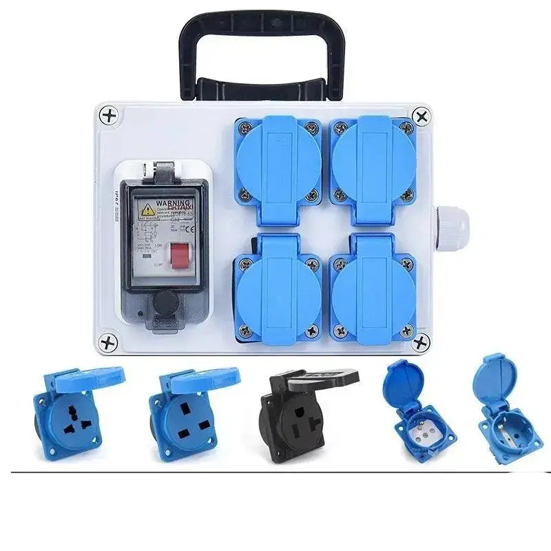 Universal Outdoor Socket Distribution Box – Waterproof Wall-Mounted Enclosure With Integrated Circuit Protection (110V/220V, 16A) 1