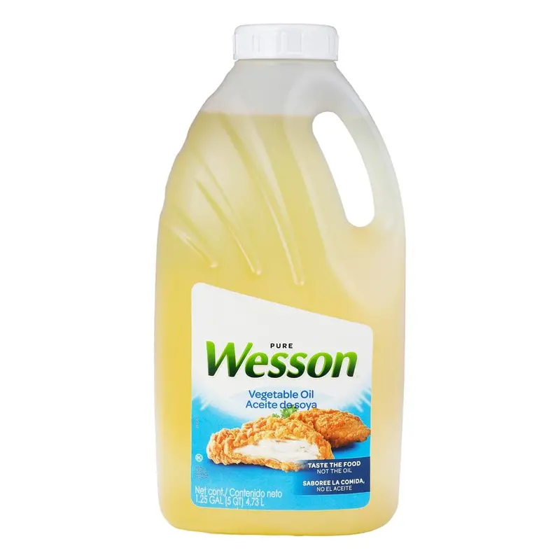 Wesson Pure Vegetable Soybean Oil, 4.73 L (160 Fl Oz) Bottled Liquid - Model 615230 1