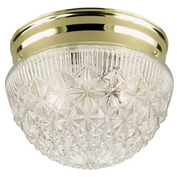 Westinghouse Polished Brass Flush Mount Ceiling Fixture – Elegant One-Light Design (66698) 1