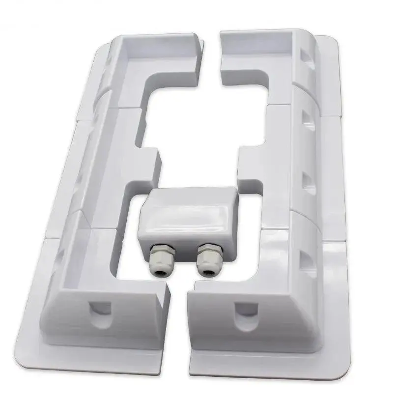White Abs Solar Mounting Bracket Kit – 7-Piece Rv Cable Entry & Panel Support System For Campers & Motorhomes 1