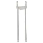 White Dual-Prong Plastic Peg Hook – 4-Inch Length 1