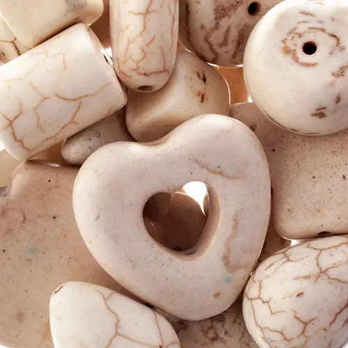 White Magnesite Beads – 100G Natural Matte Finish Gemstone Pack 1