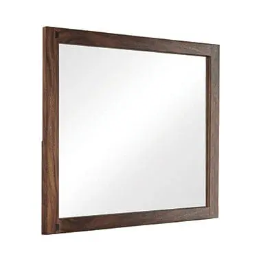 Winslow Smokey Walnut Mirror – Modern Farmhouse Wall Decor With Walnut Finish 1
