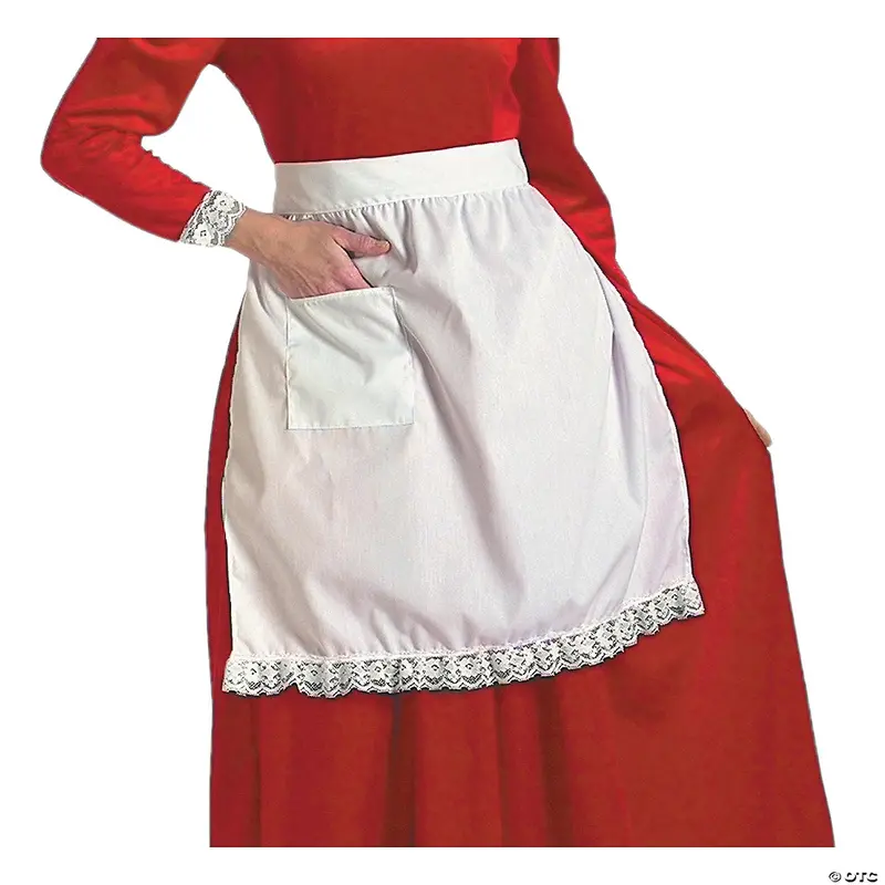 Women'S Mrs. Claus Cotton Apron In Crisp White 1
